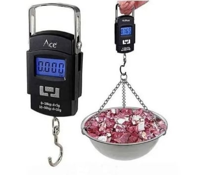 Picture of Glancing Weight Scale For Luggage 50 Kg- digital weight machine for luggage 55/UGaj Weighing Scale  (Black) Black