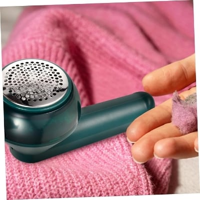 Picture of Healeved Electric Lint Remover and Portable Clothing Shaver Usb Rechargeable Fabric Fuzz Remover for Sweaters and Clothes, Green, Home Use Green