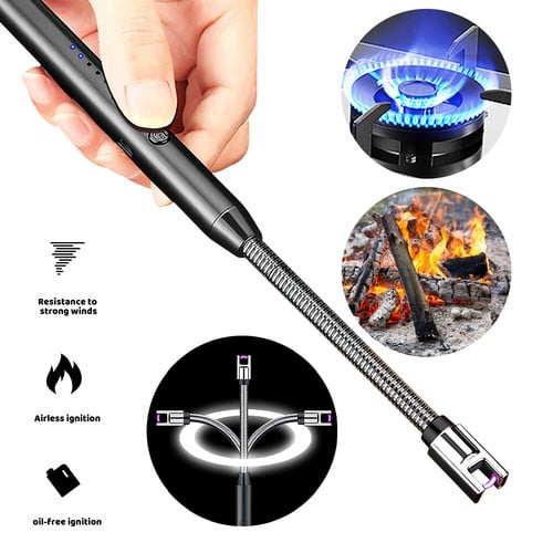 Picture of New electronic pulse igniter portable 360 ° curved hose candle aromatherapy special lighter for household kitchens 