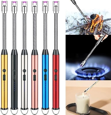 Picture of New electronic pulse igniter portable 360 ° curved hose candle aromatherapy special lighter for household kitchens 