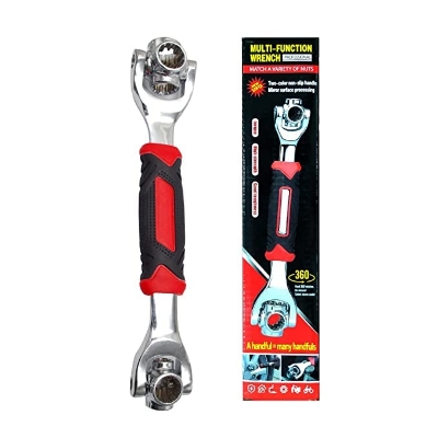 Picture of PassionateTiger wrench 48 in 1 Swivel Head Multi Tool Spanne Tools Socket Works with Spline Bolts Multifunction PassTorx 360 Degree 6-Point Universal Furniture Car Repair (black) Black