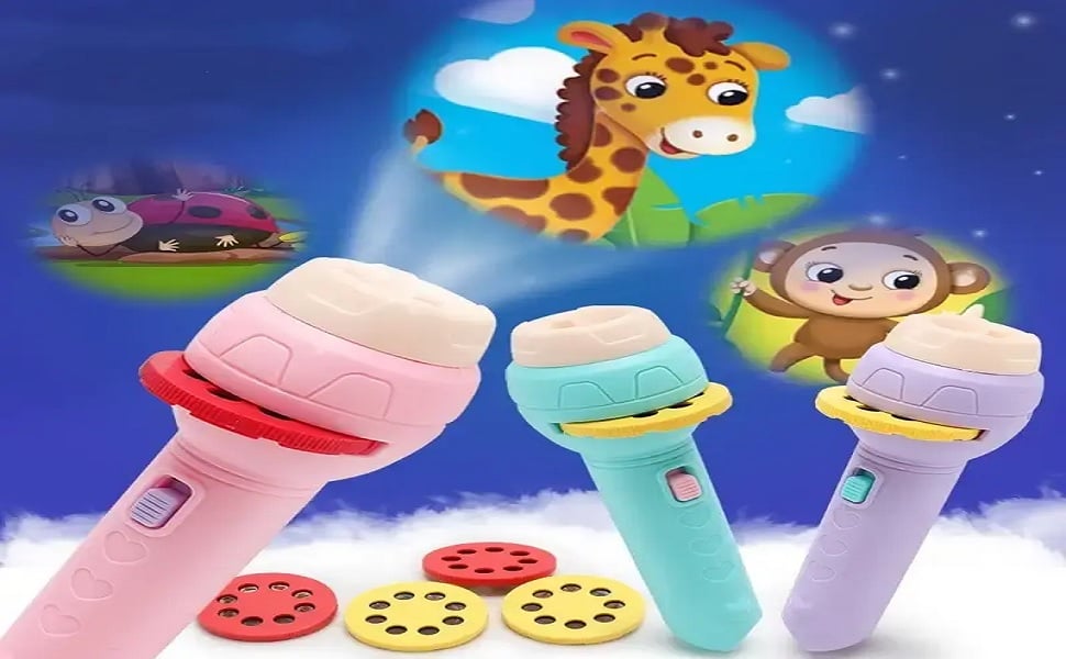 Picture of Flashlight Projector For Kid Baby Sleeping Story Book Torch Lamp Toy Early 
