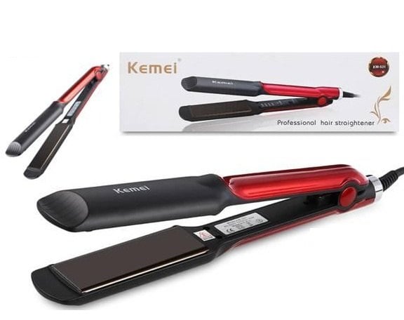 Picture of Kemei KM-531 Professional Hair Straightener - Black and Red 