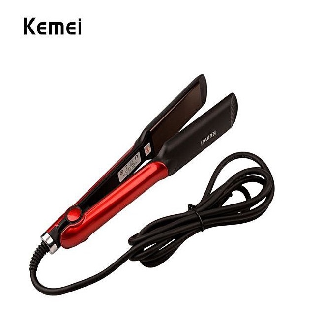 Picture of Kemei KM-531 Professional Hair Straightener - Black and Red 