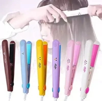 Picture of Mini Hair Straightener Multicolor Flat Iron Curler Ceramic Tourmaline Plate Easy Use And Carry Pocket Curling Styling Tool Multicolor