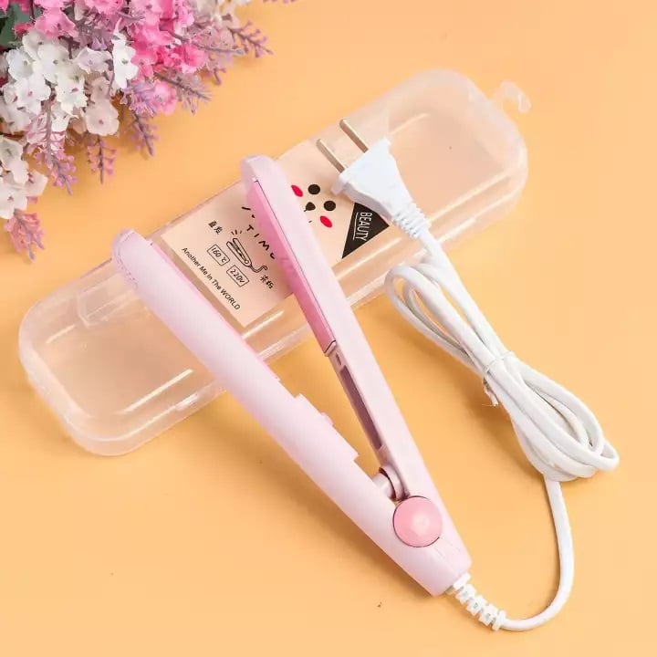 Picture of Mini Hair Straightener Multicolor Flat Iron Curler Ceramic Tourmaline Plate Easy Use And Carry Pocket Curling Styling Tool Multicolor