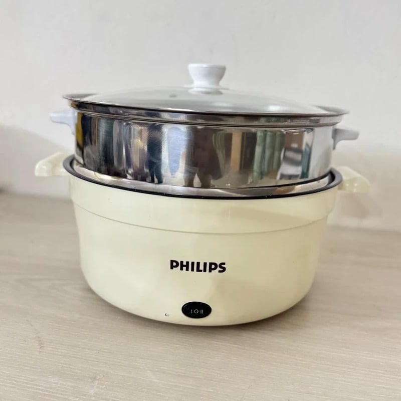 Picture of PHILIPS Electric Multicooker Multifunctional Rice Cooker Frying Pan Non-stick Cookware Multi Soup Hotpot for Kitchen PURPLE Purple