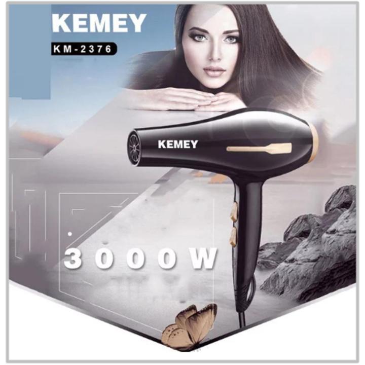 Picture of Kemei professional hair dryer 1000w- Black - Hair Dryer - Hair Dryer 