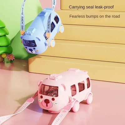 Picture of Kids Toy Car Water Bottle, Fun Kids’ Water Bottle with Movable Wheels | Leak-Proof, BPA-Free, and Easy to Carry Multicolor
