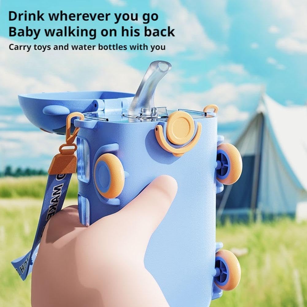 Picture of Kids Toy Car Water Bottle, Fun Kids’ Water Bottle with Movable Wheels | Leak-Proof, BPA-Free, and Easy to Carry Multicolor