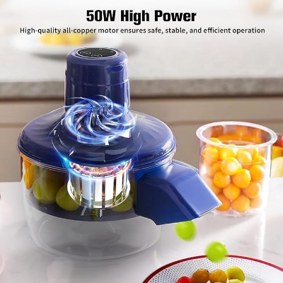 Picture of Electric Grape & Garlic Peeling Machine – Automatic Small Fruit Peeler Tool for Grapes, Garlic, Tomatoes & More, USB Rechargeable Multi-Function Fruit Tool for Home & Commercial Use Blue