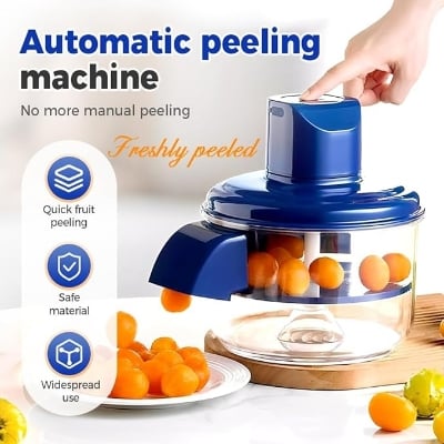 Picture of Electric Grape & Garlic Peeling Machine, USB Recahrgeable Multifunctional Small Fruit Tomato Peeler Tool, Automatic Peeling Machine, Easy to Use for Home Kitchen Commercial Multicolor