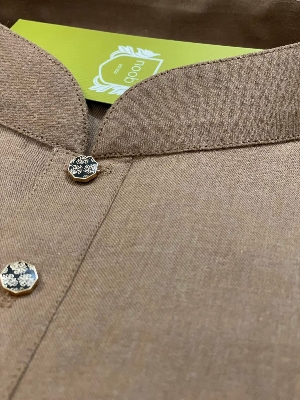 Picture of Noob Emame Mart Premium Soft Cotton Exclusive Design New Panjabi. Stylish and Trendy Panjabi for Men. Brown