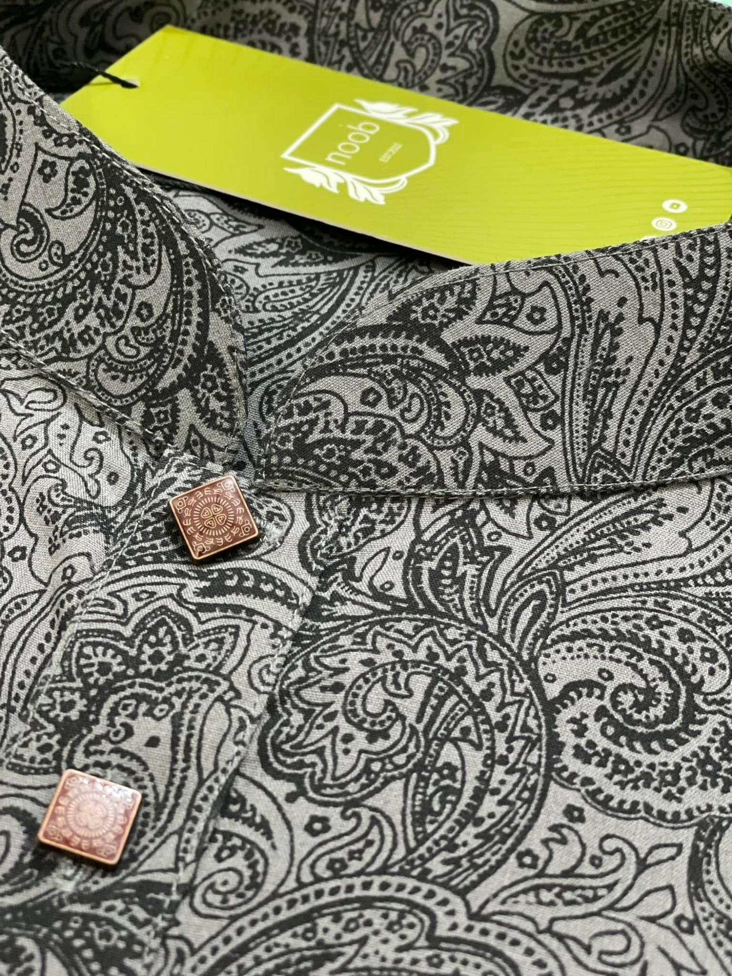 Picture of Noob Men’s Color Regular Fit Premium Panjabi Soft Cotton Exclusive Design Black
