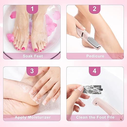 Picture of Pedicure Tool, Foot Callus Remover, Electric Pedicure Set, Foot Care, Removes Rough Dead Skin on The Feet, Making Your Feet Smooth. Pink