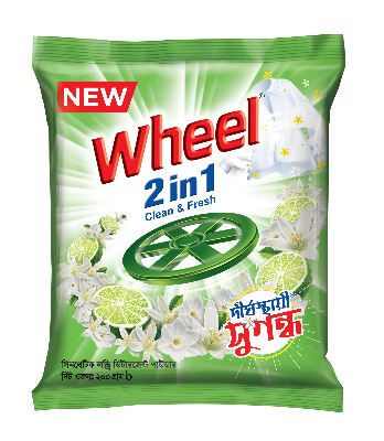 Picture of Wheel Washing (Detergent) Powder 2in1 Clean & Fresh 200g (Bundle of 4)