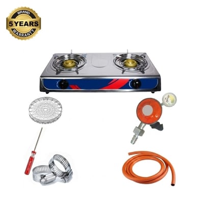 Picture of LPG Gas Safety Device Regulator 22mm with Leak Sensor and Meter 6ft Hose Pipe Hot Package IGT