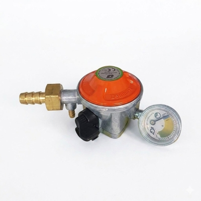 Picture of high quality lpg gas regulator of denmark with meter and safety device 20MM