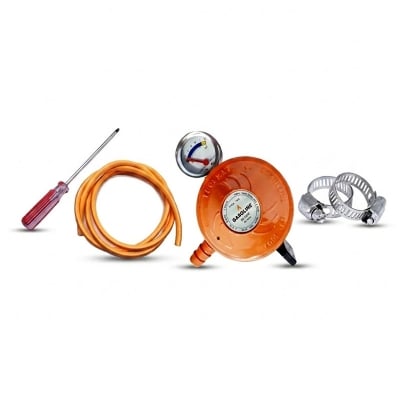 Picture of Original Gas Regulator with Meter for LPG Cylinder 1 Piece Set – Gasoline