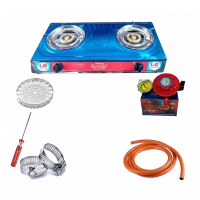 Picture of LPG Gas Safety Regulator 5-in-1 Package for LPG Cylinder with 6 Feet Pipe, 2 Clamps and Screwdriver –Gas Efficient, Reduces Gas Bill – Safety Approved | All Time