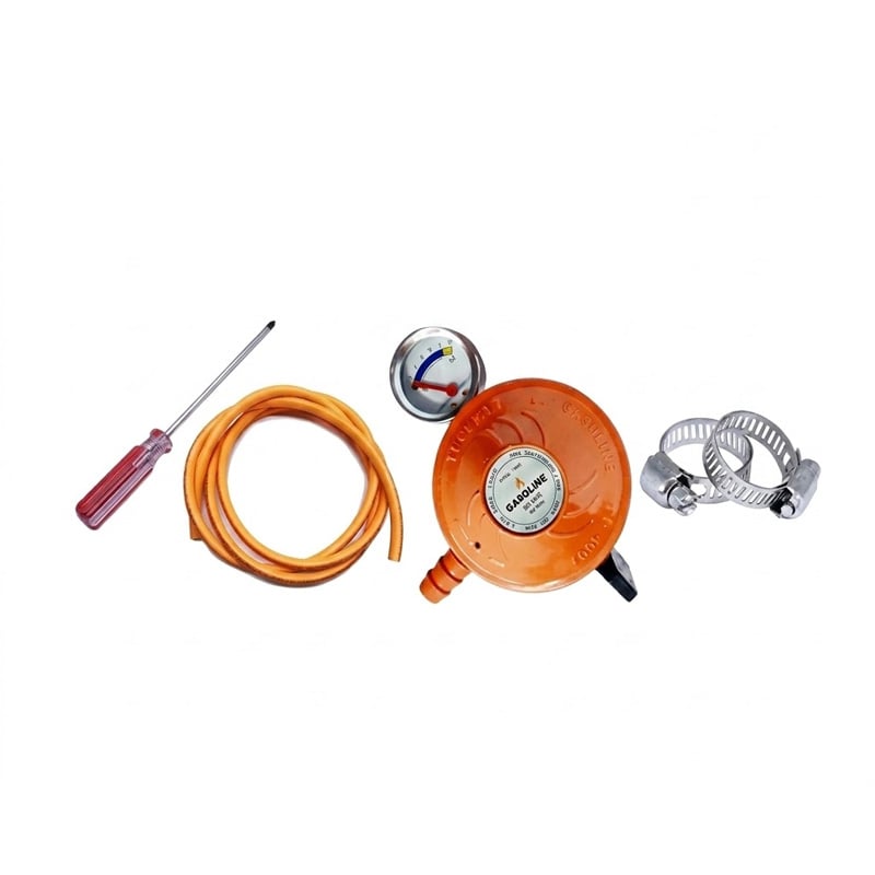 Picture of Family Package – 22mm Gas Regulator Combo with Meter & Dual Burner Stove (Includes All Accessories) – Gasoline