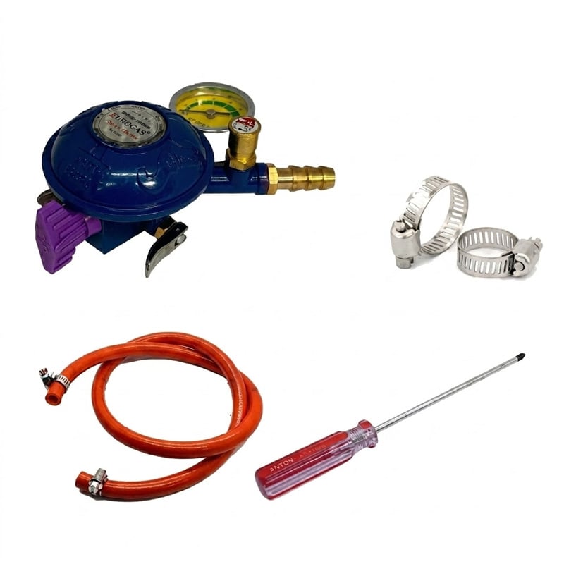 Picture of Gas Safety Device Heavy Duty Complete Protection Set with 6Ft Safety Pipe for Home Use and Auto Shut Off – Eurogas