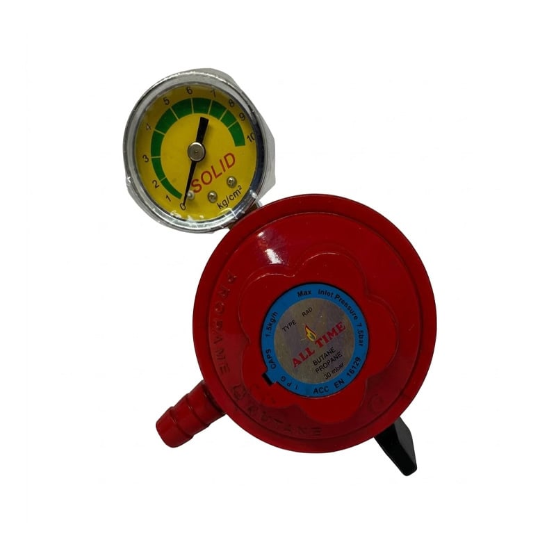 Picture of LPG Gas Safety Regulator 5-in-1 Package for LPG Cylinder with 6 Feet Pipe, 2 Clamps and Screwdriver –Gas Efficient, Reduces Gas Bill – Safety Approved | All Time