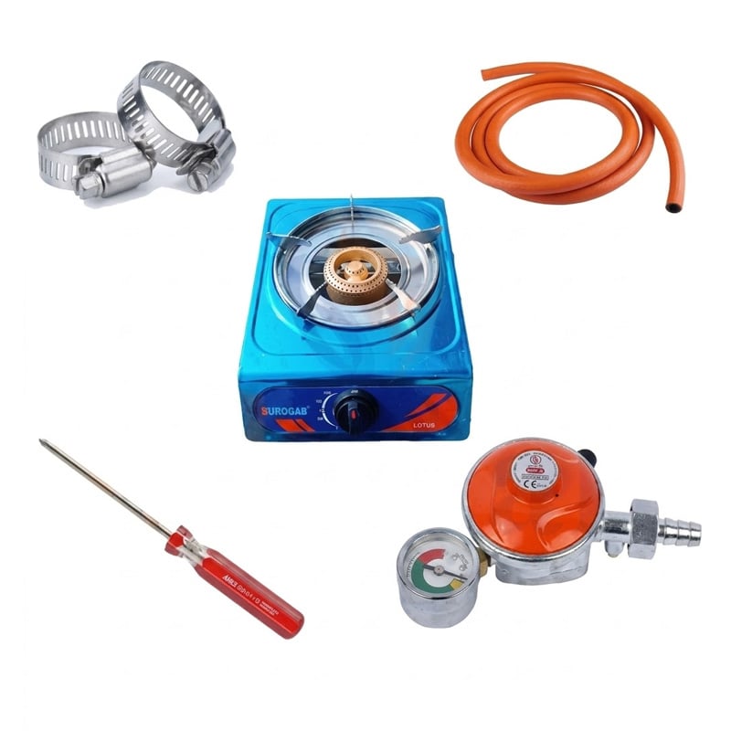 Picture of LPG Gas Safety Regulator 6 Feet Safety Pipe with Gas Level Indicator for Kitchen Use Hot Package by RFL