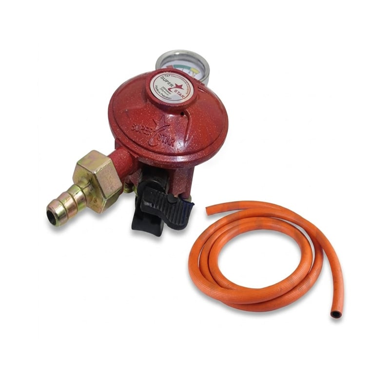 Picture of LPG Gas Safety Sensor Regulator with Stove Set Automatic Leak Shut Off Standard Size Best Price Package by Superstar