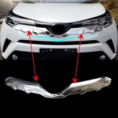 Picture of Toyota C-HR front Bumper Chrome  fiber Sports look face kit, Chr car decoration accessories automotive body Prats.