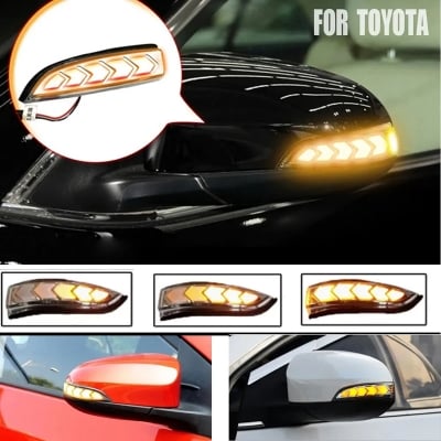 Picture of Car Rear View Side Mirror Neon Turn Signal Light – Side Mirror LED Neon Lamp for Toyota Corolla, Allion, Premio, Axio etc universal 2010 to 2024