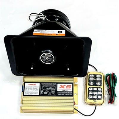 Picture of X5 200W wireless remote control car alarm ambulance fire engine warning siren amplifiers with microphone