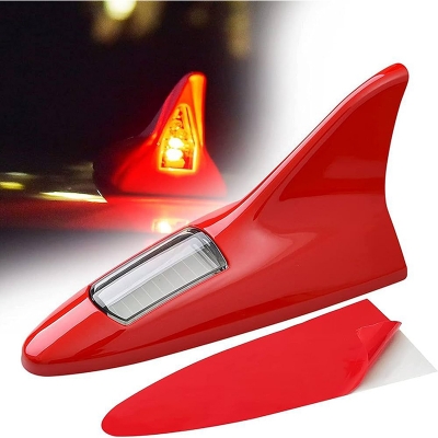 Picture of Litanglee Car Styling Car Shark Fin Antena Led Solar Energy Wireless Remote Control Fin Roof Aerials