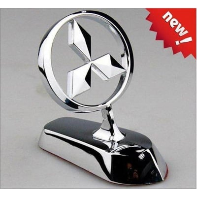 Picture of Car MITSUBISHI Metal Logo Front Hood Bonnet Emblem SILVER Badge - Mitsubishi
