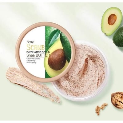 Picture of Fenyi Shea Butter Body Scrub Exfoliating Cream Body Treatment ning Smooth-100gm