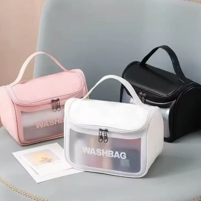 Picture of Portable Storage Bag Travel Wash Bag Female Transparent Waterproof Makeup Storage Pouch Large Capacity Cosmetic Organizer