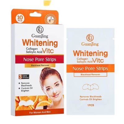 Picture of Guanjing Vitamin C Salicylic acid Deep Cleansing Nose Strips Pore Strips For Blackhead Removal Peel Off Mask