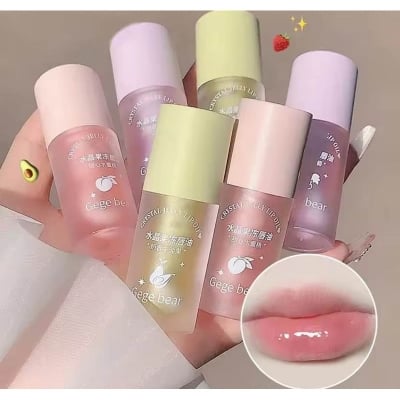 Picture of Crystal Jelly Lip Oil Hydrating Plumping Lip Coat For Lipstick Lip Gloss Tinted Clear Lip Plumper Serum Lip Care Fruit Lip Balm