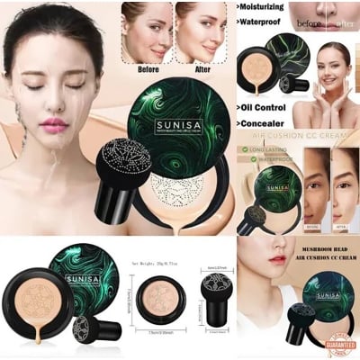 Picture of Sunisa Air Cushion Foundation Waterproof Natural Mushroom Head Air Cushion Bb Cream Long Lasting Foundation Control Foundation - Foundation