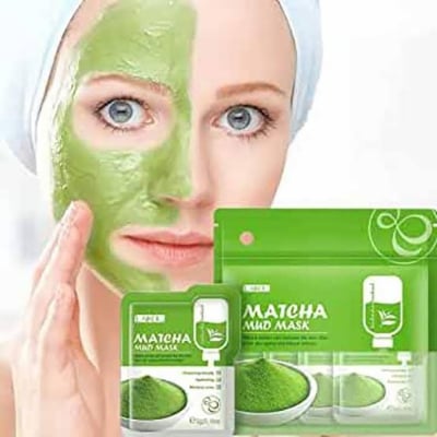 Picture of LAIKOU 5pcs Matcha Mud Face Mask Anti Wrinkle Night Facial Packs Skin Clean Dark Circle Moisturize Anti-Aging Skin Care