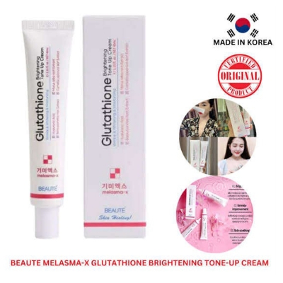 Picture of Beaute Melasma-X Glutathione B r i g h t e n i n g Tone Up Cream 45ml / Beaute Melasma-X 3D W h i t e n i n g Clinic Renewal Cream 40gm | Korea