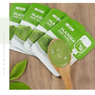 Picture of LAIKOU 5pcs Matcha Mud Face Mask Anti Wrinkle Night Facial Packs Skin Clean Dark Circle Moisturize Anti-Aging Skin Care Ratings 1
