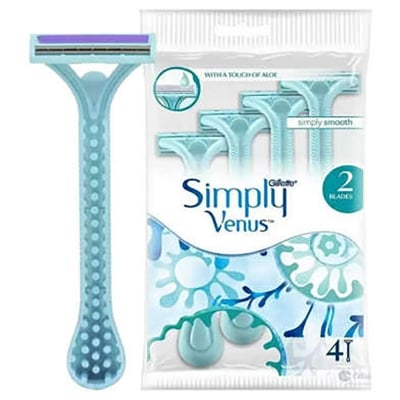 Picture of Hair Removal Razor - Simply Venus 2 Blade Razor for Women - 1 Pack Containt 4 Razor (2 Baldes Razor)