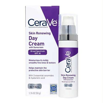 Picture of CeraVe Skin Renewing Day Cream with Sunscreen SPF 30 – Anti-Aging Moisturizer with Encapsulated Retinol, Hyaluronic Acid & Ceramides (50 gm) 2025