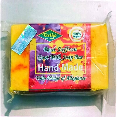 Picture of Hand Made Real Saffron Goat Milk Bar Soap -90g