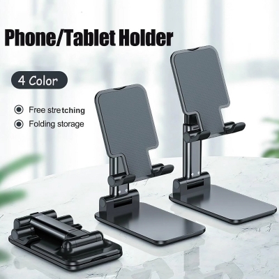 Picture of T1 Mobile Phone Holder Stand Desktop Lazy Bedside Bracket Support Stand Foldable and Hoisting Multi-Function Smartphone Holder - Mobile Stand