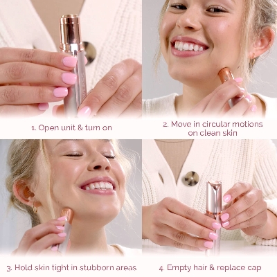 Picture of Flawless Skin Women Painless Hair Remover Face Facial Finishing Touch Epilator - Trimmer