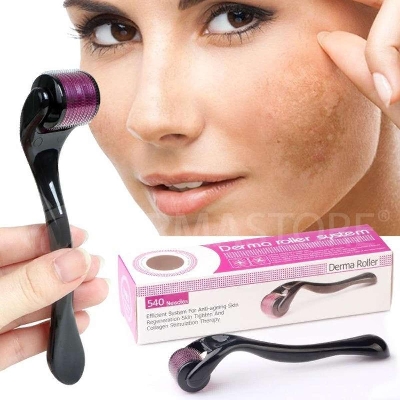Picture of 0.5 mm MT 540 Professional Titanium Microneedle Derma Roller Hair Regrowth Acne Scars Anti-aging Skin Therapy Dermatology System