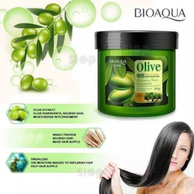 Picture of BIOAQUA Original Olive Hair Keratin Mask For Dry Damaged Hair-500gm