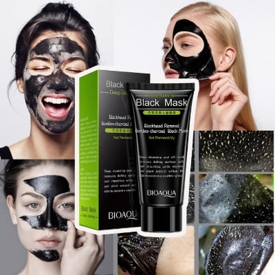 Picture of BIOAQUA Bamboo Charcoal Purifying Peel-off Black Mask Blackhead Remover Acne Treatments Face Care Sunction Deep Cleansing-60gm